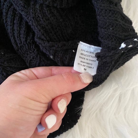 ANDREE BY UNIT Cream, Tan, and Black Sweater - Picture 3 of 3